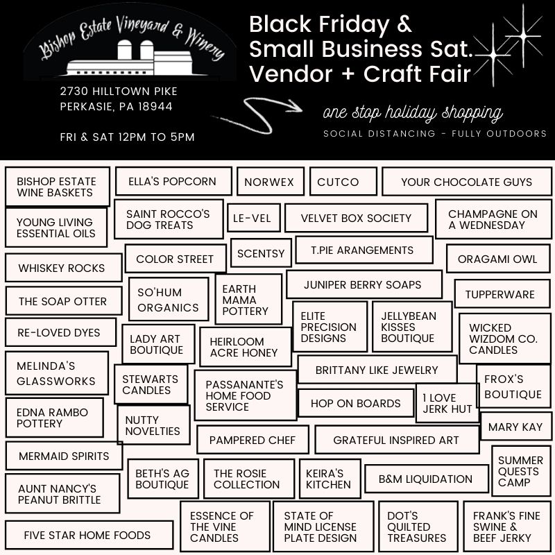 Black Friday + Small Business Saturday Outdoor Vendor Fair! 2024 May