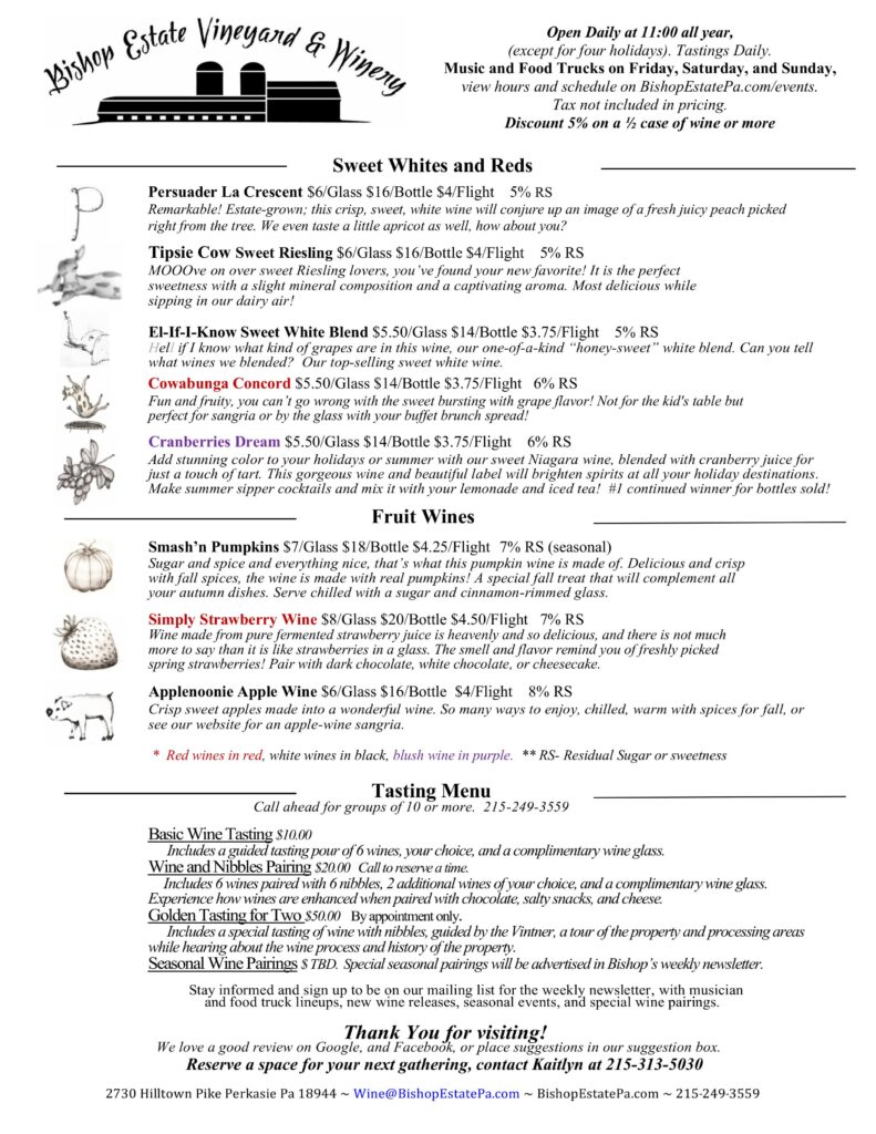 Menu 2025 May